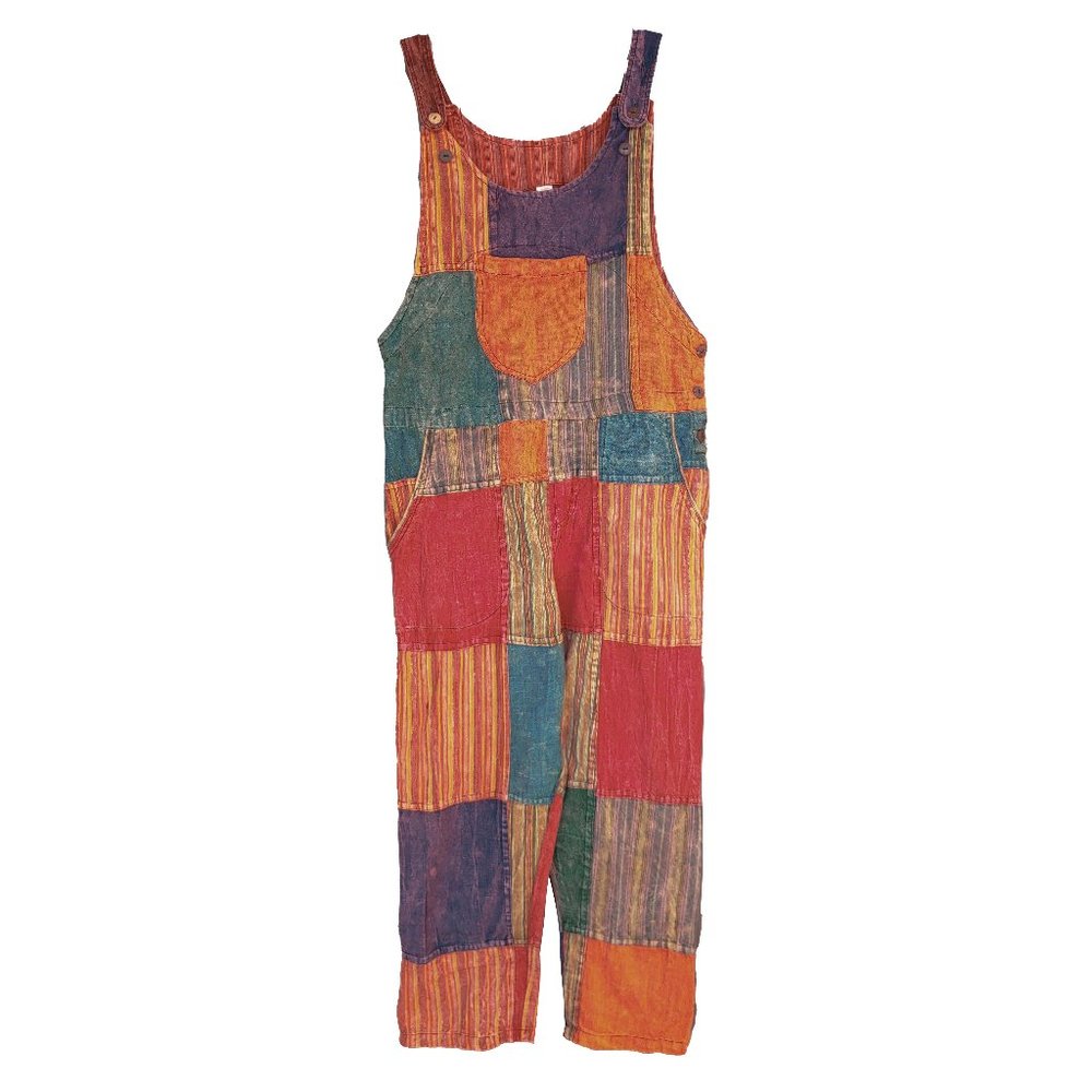 COPY - Nepal Colorful patchwork Crop Handmade Overall